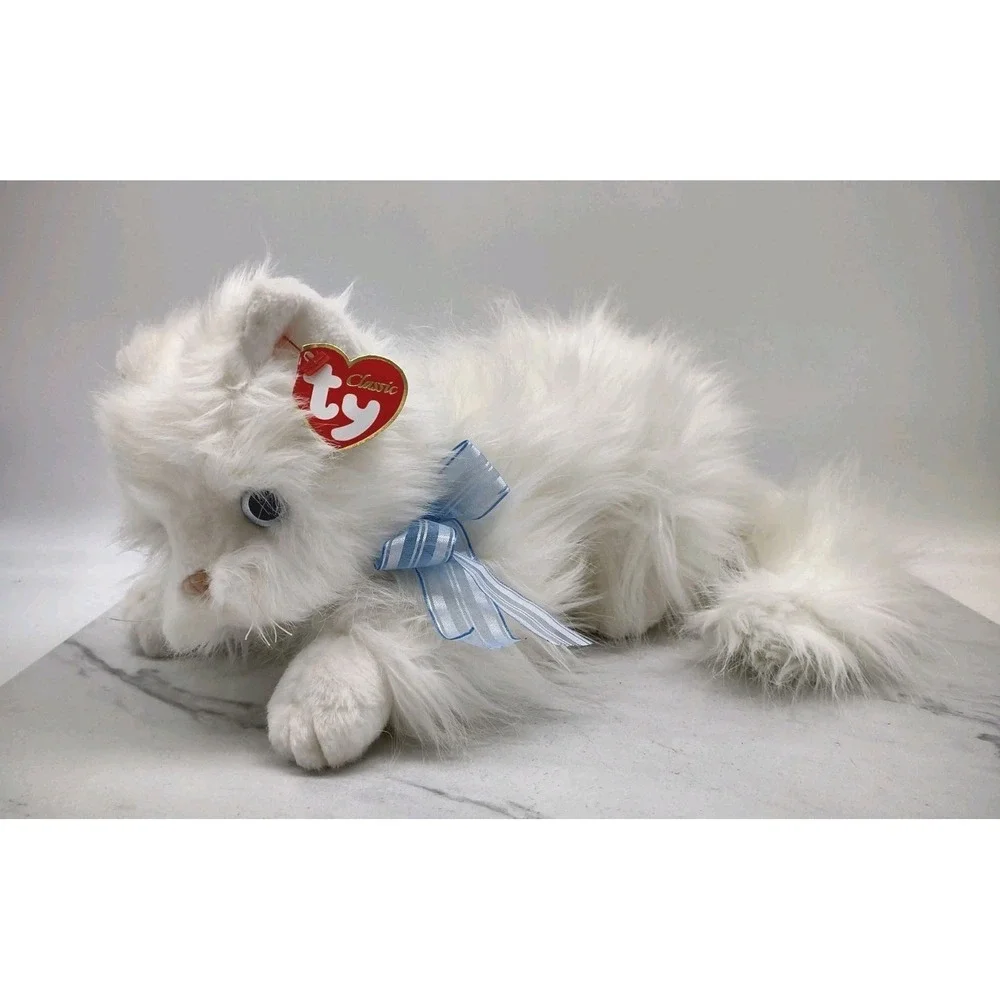 Ty Classic SUGAR White Persian Cat 12